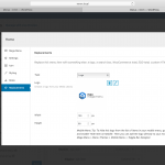 Admin screenshot showing the menu item replacement options