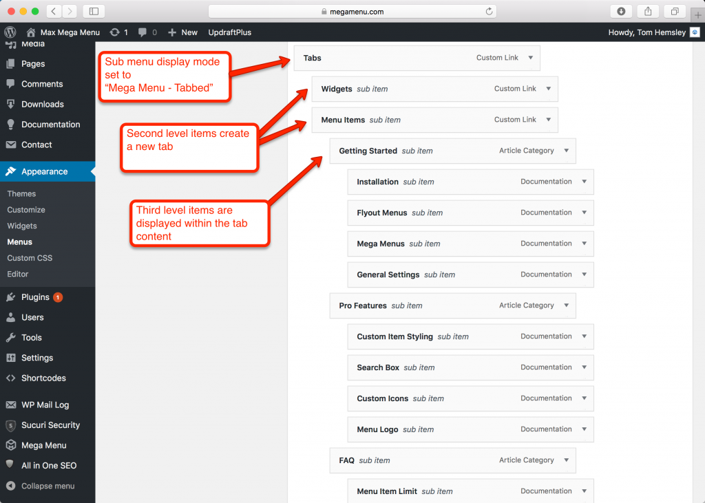 Tabbed Mega Menu Max Mega Menu